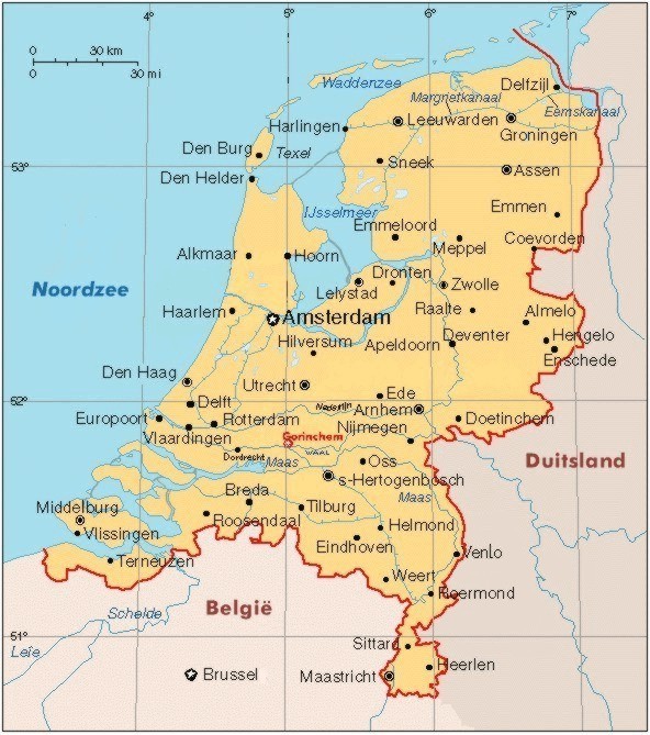 Map of The Netherlands